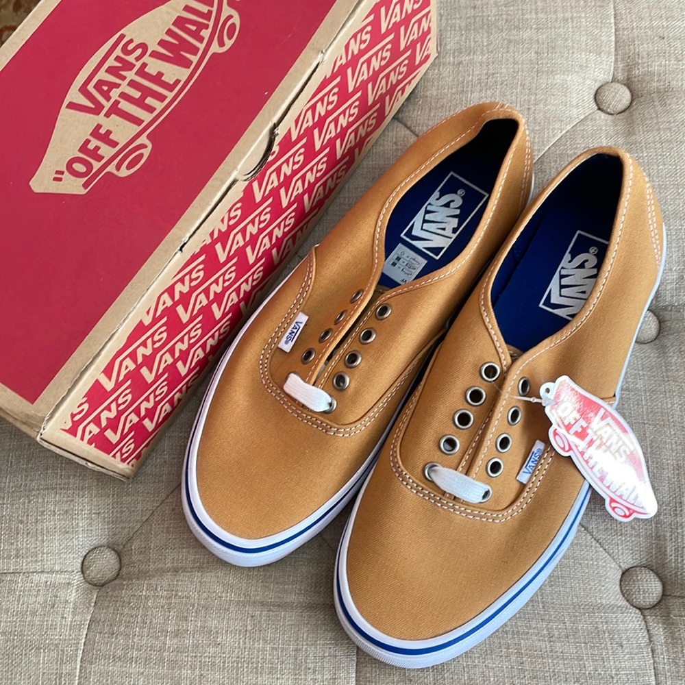 Vans Authentic sneaker, men’s size 7.5, women’s size 9, Amber Gold